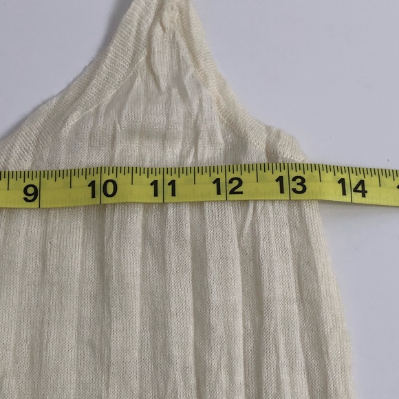 Evelyn Wool Blend Crinkle Tank in Eggshell L NWT - Picture 5 of 6